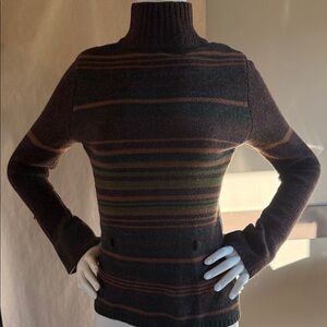Max studio vintage Striped Turtleneck Sweater - Multicolor